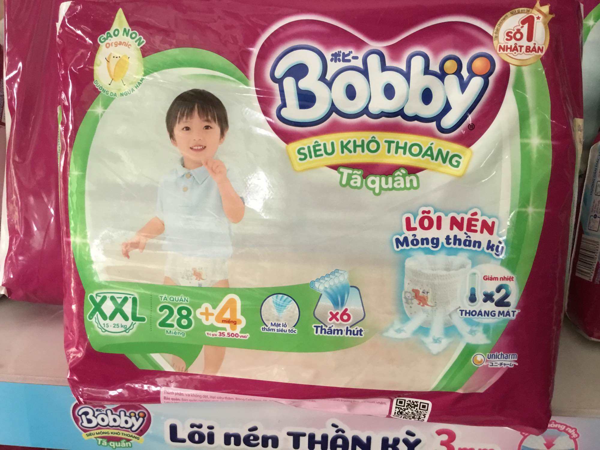 Tặng Thêm 4 Miếng - Tã quần Bobby XXL28 - Tã bỉm quần cho bé Bobby Size XXL