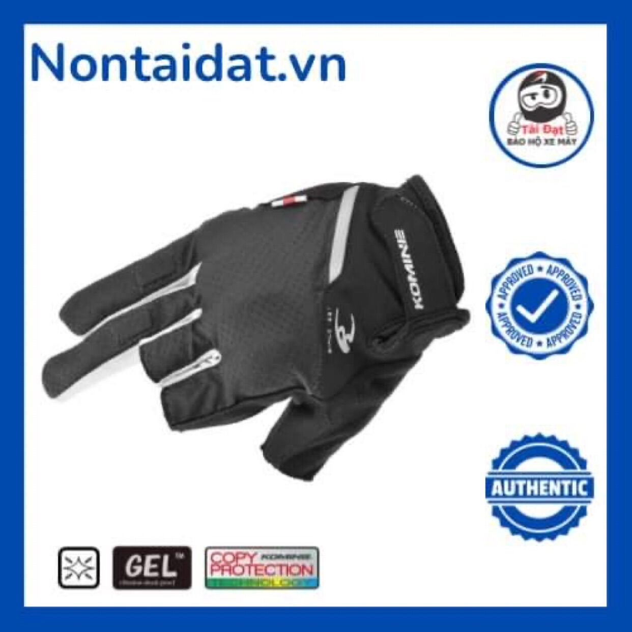 Găng tay Komine chính hãng GK260, găng tay bảo hộ chạy xe máy thương hiệu Komine Nhật Bản