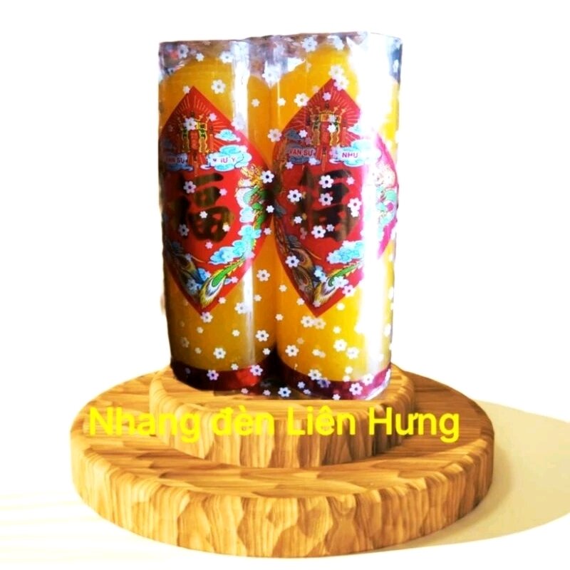 1 đôi đèn cầy trụ trung 15.5cm
