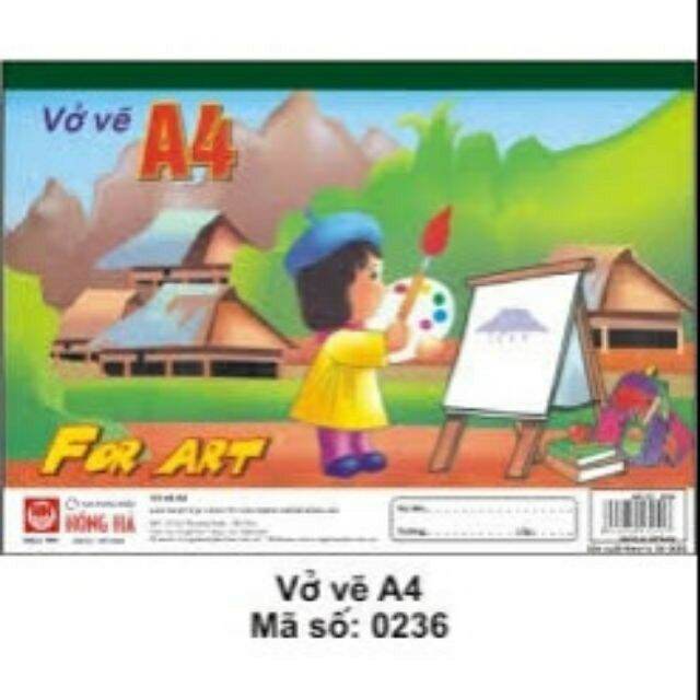 Vở vẽ a4 hồng hà