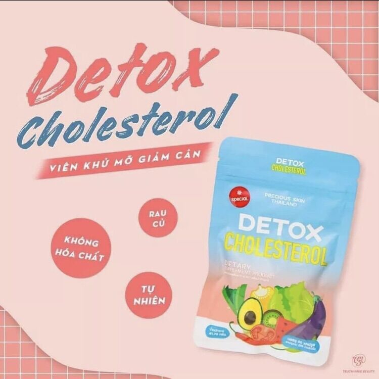 Viên uống khử mỡ siêu tốc Detox Cholesterol thái lan
