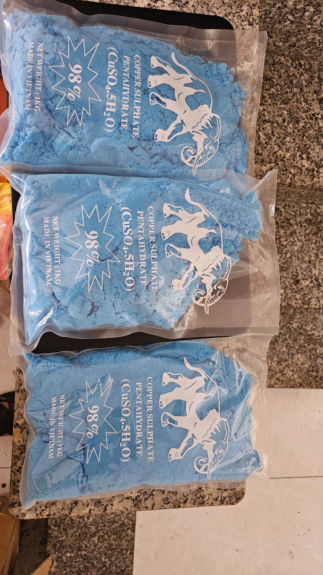 Phèn xanh dạng bột gói 1kg,cuso4 dạng bột,tan nhanh,diệt mạnh nấm,tảo