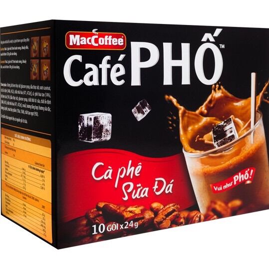 Cà phê phố - cà phê hòa tan sữa đá