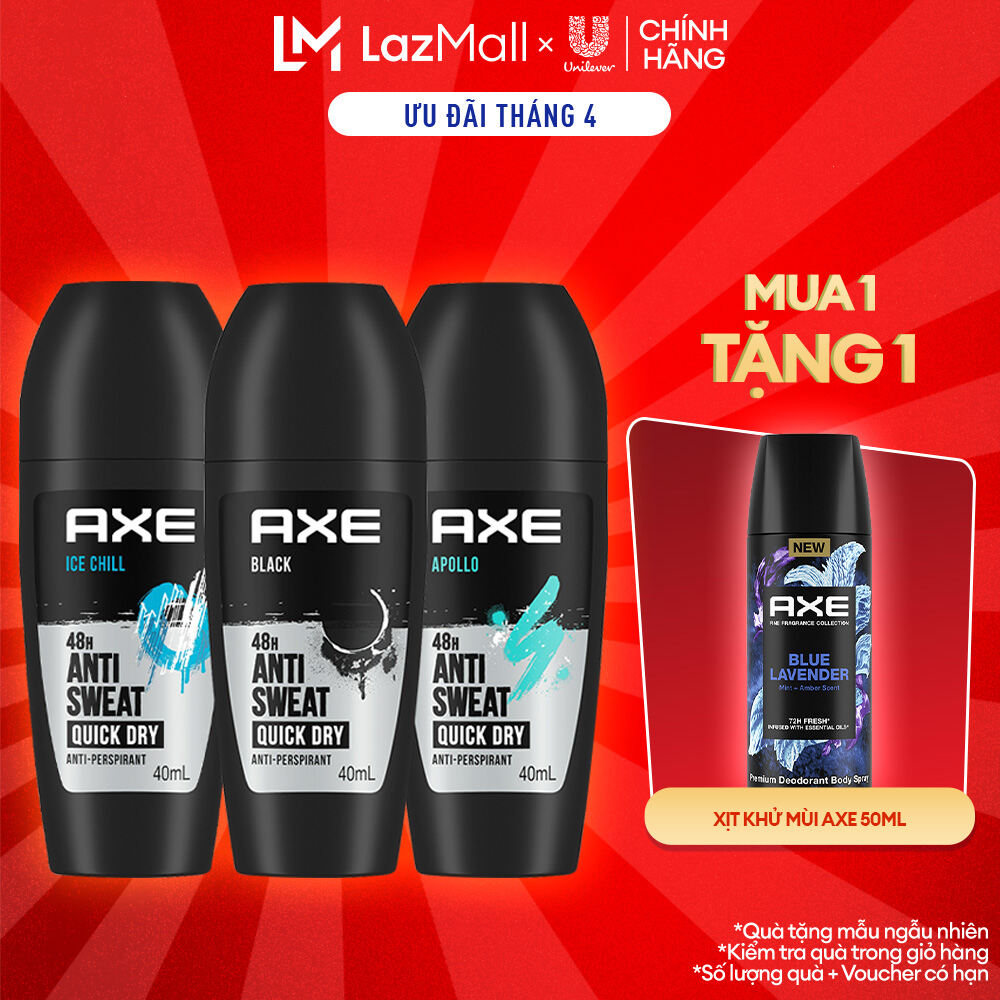 Lăn khử mùi Axe hương nước hoa 40ml hương bung tỏa như body mist toàn thân ngăn mùi 48 giờ