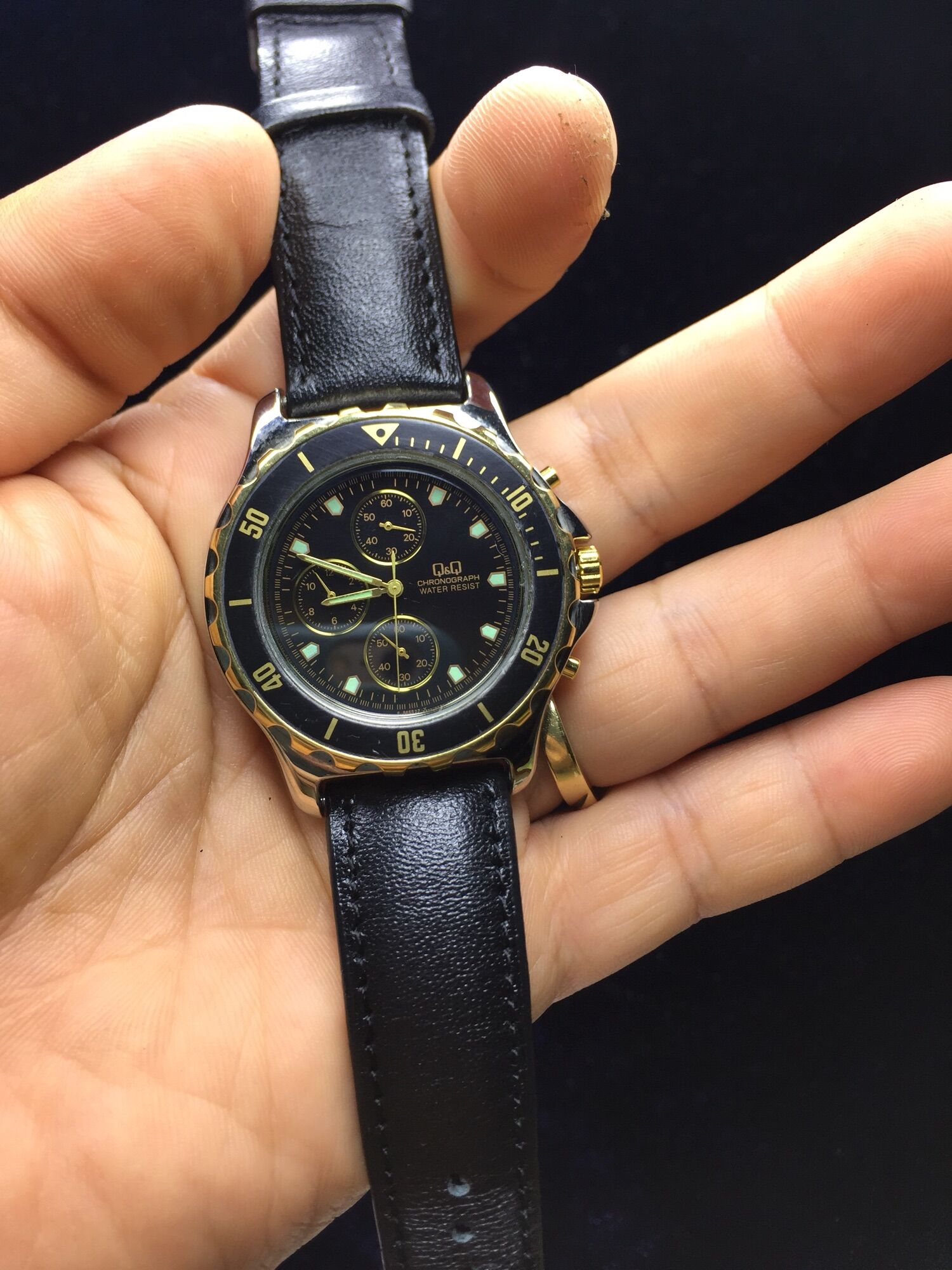 ⌚️đồng hồ si nam full 6 kim hiệu q & q nhật🇯🇵
