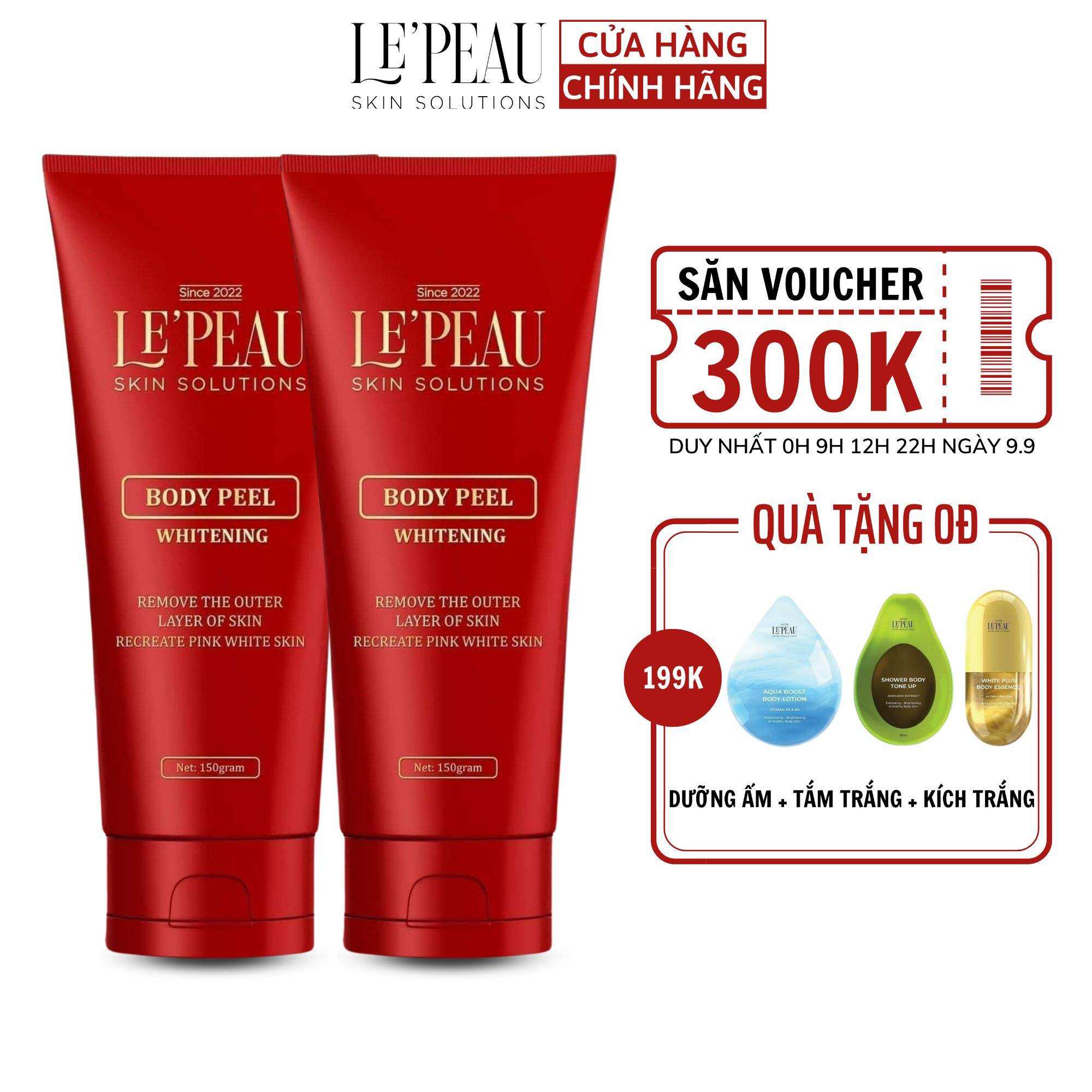 Peel nách Le Peau Retinol, peel da body trắng da mờ thâm sau 7 ngày, loại bỏ tế bào chết cơ thể 150ml