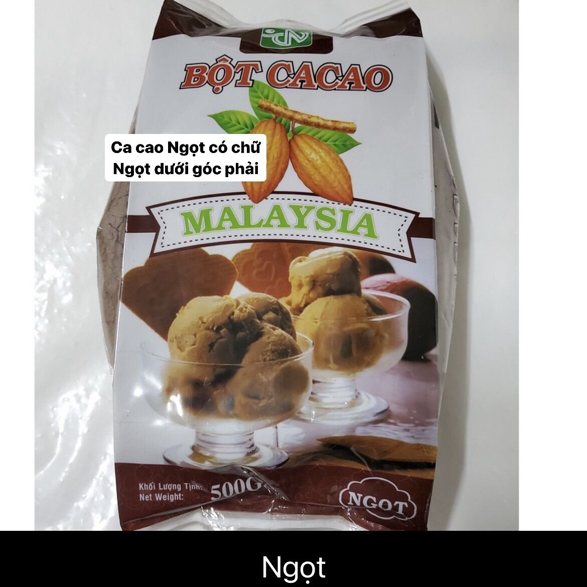 (Hàng VN) Bột Cacao (Đắng, Ngọt) Malaysia Tân Thanh Ngọc