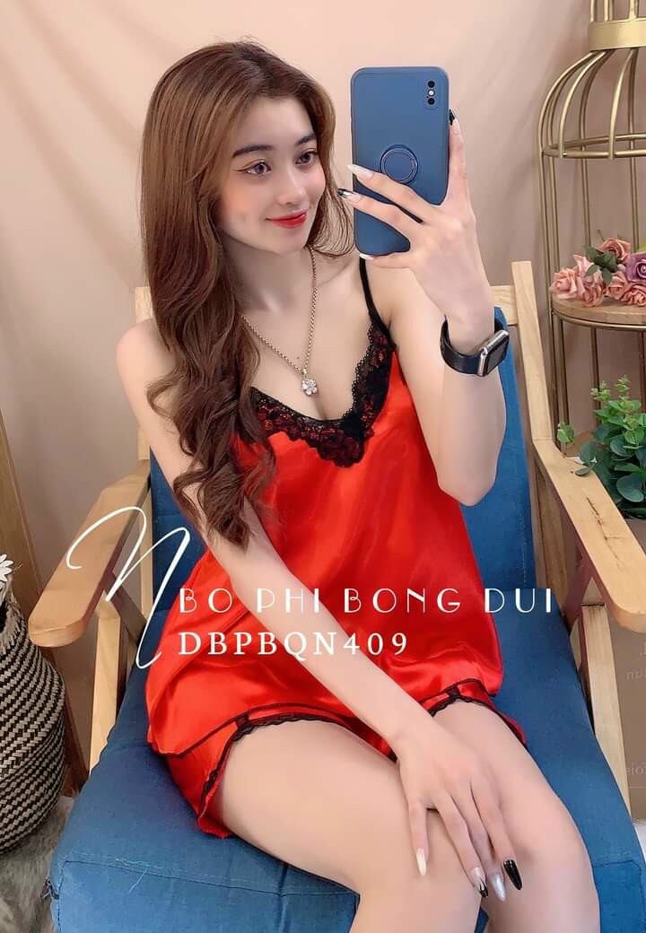 Đồ Bộ Phi Lụa Trơn Quyến Rũ Cho Nữ Mặc Nhà - A15