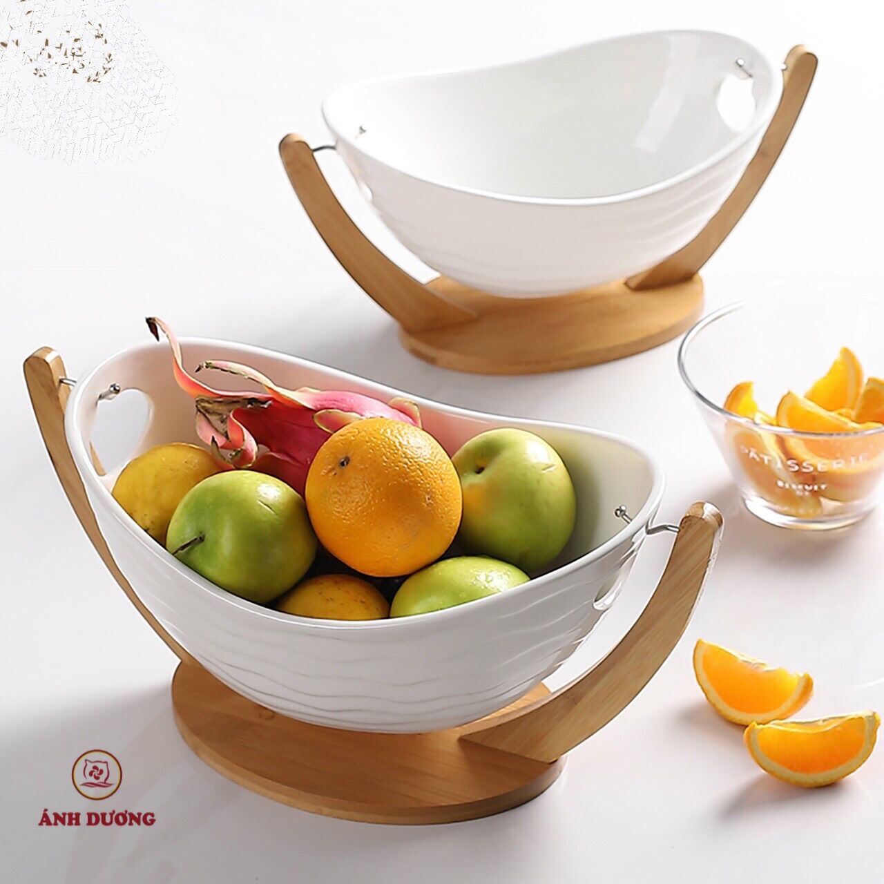 Tô đựng hoa quả | khay hoa quả thuyền sứ