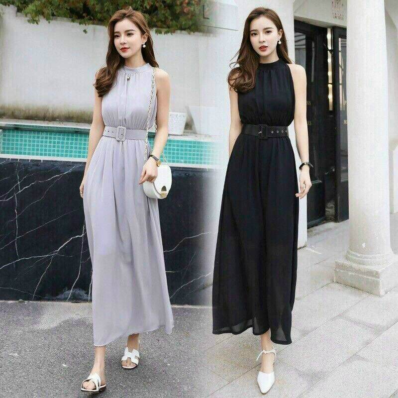 Váy Đầm maxi kèm nịt rời cao cấp, đầm dáng dài thời trang mẫu mới giá rẻ đẹp