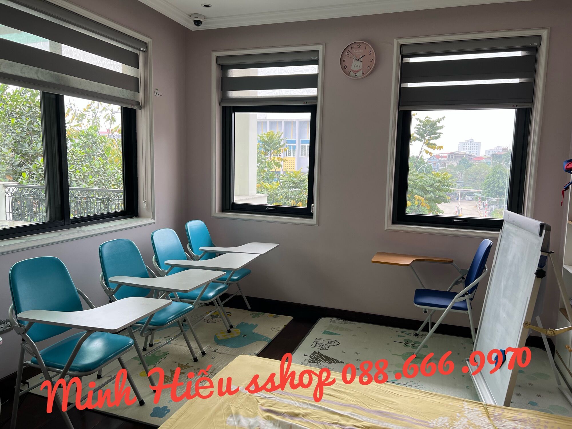 [Xả Kho] Ghế gấp liền bàn Cao Cấp, đủ màu để bạn lựa chọn