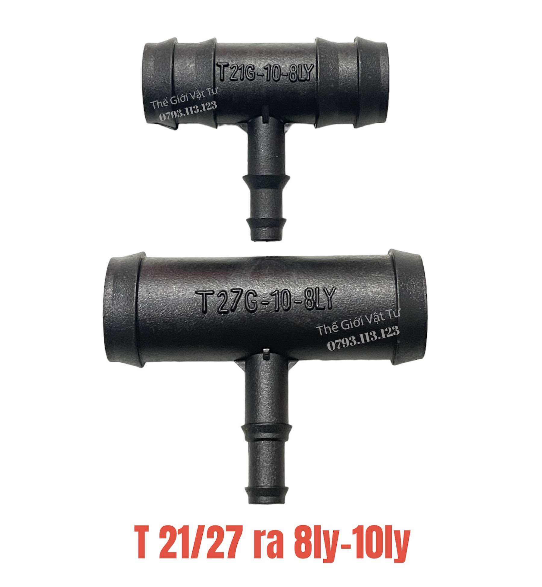 10 cái t giảm 21/27 xuống 8 ly - 10 ly dùng cho ống mềm - ống ldpe