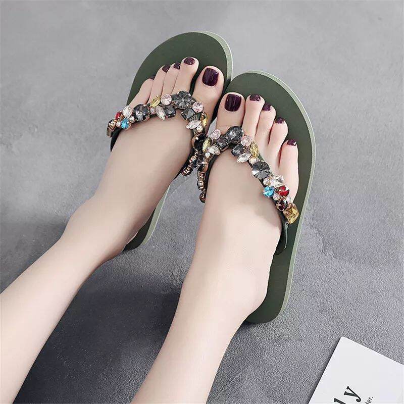 Dép kẹp nữ đính đá cao cấp mẫu mới
