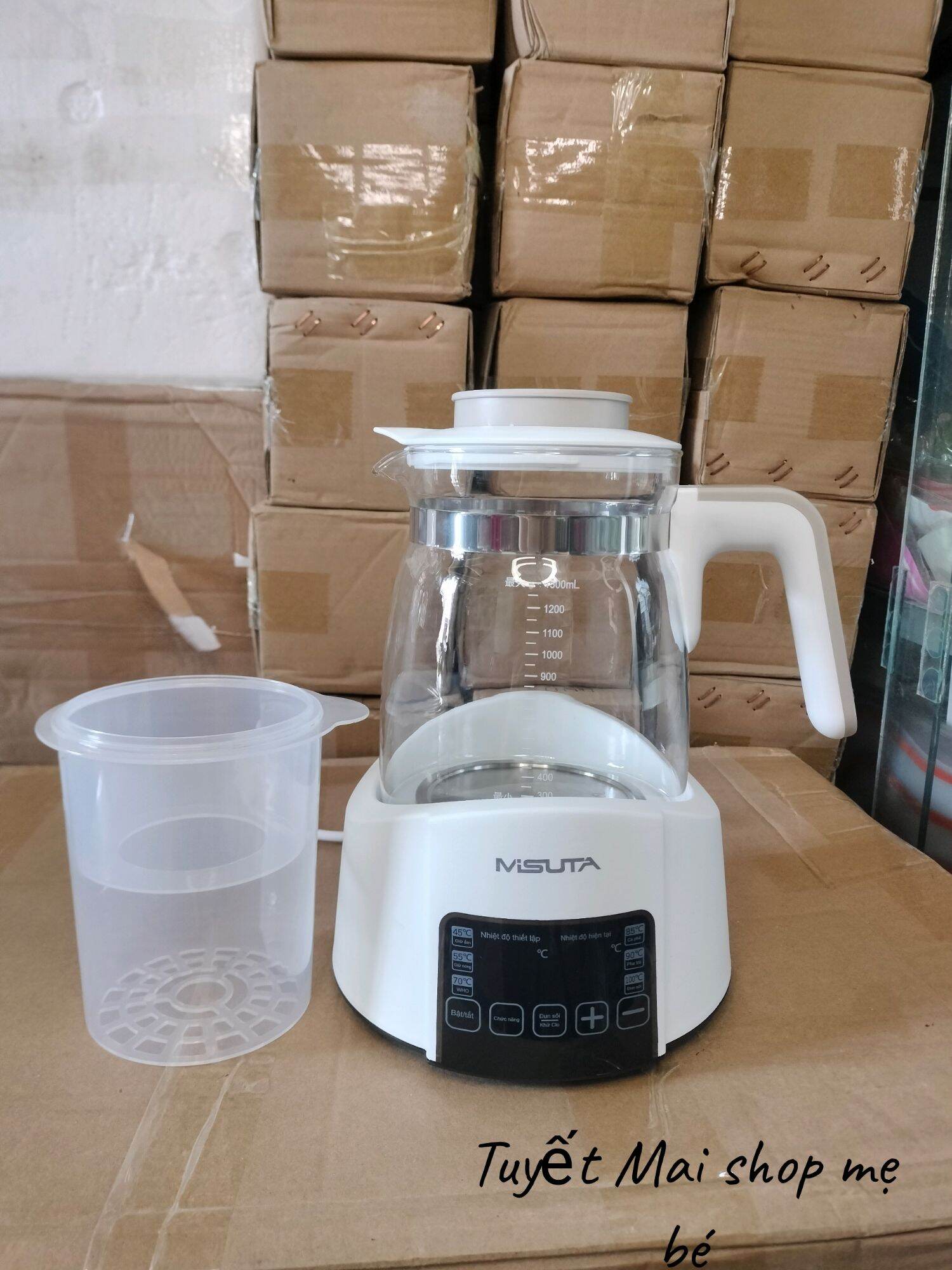 Máy đun nước giữ nhiệt pha sữa misuta (tặng khay hâm sữa)