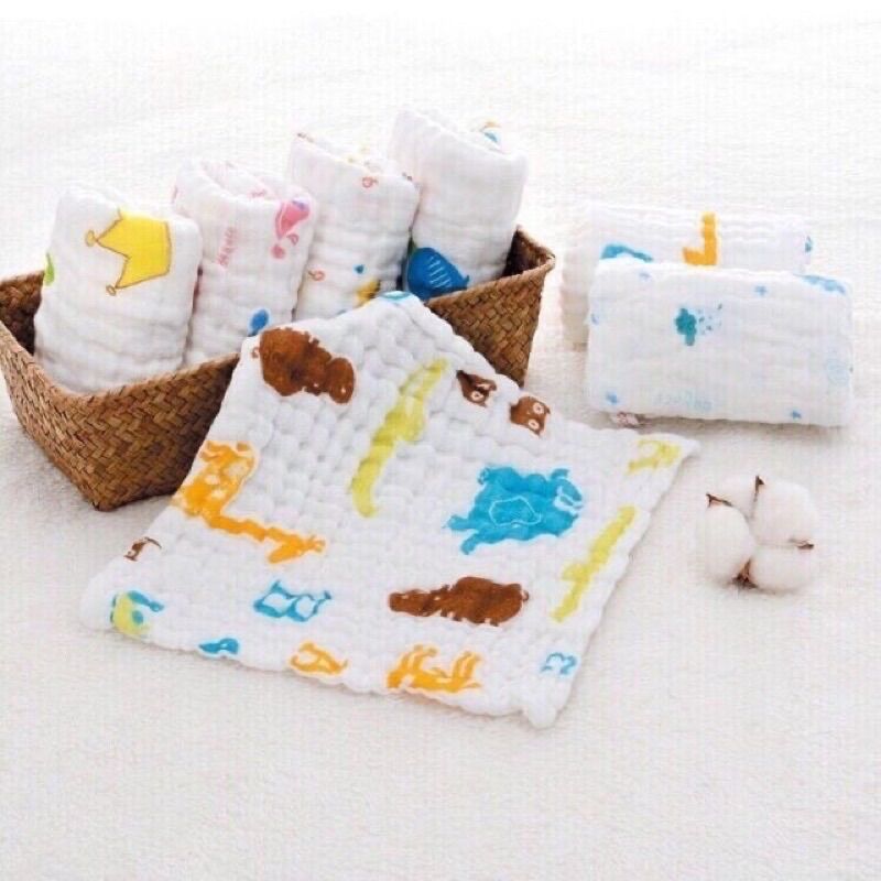 SET 5 KHĂN MẶT, KHĂN SỮA 6 LỚP CHO BÉ