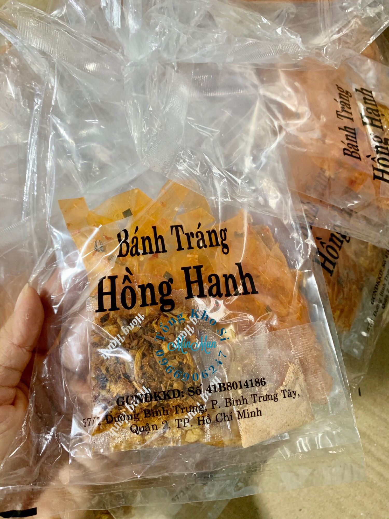 [New] Bánh tráng trộn Hồng Hạnh đỏ dẻo sợi muối nhuyễn khô bò vụn dầu tỏi phi