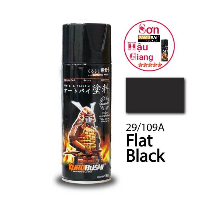 Sơn samurai 29/109a màu đen nhám/mờ 400ml