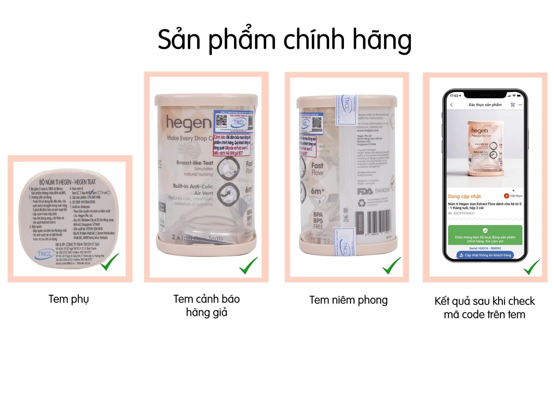 Núm ti thay thế bình sữa Hegen