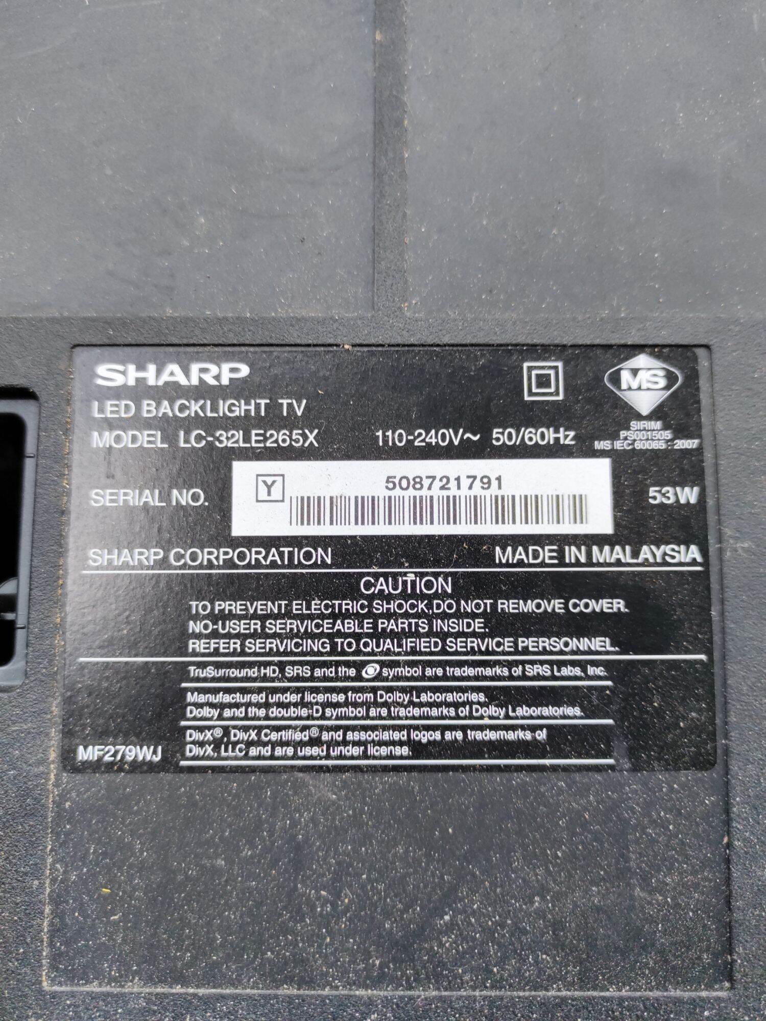 Bo mạch tivi Sharp LC 32LE265X
