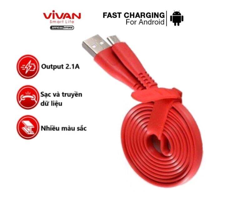 Cáp sạc Micro USB thương hiệu VIVAN giá rẻ/ Cáp sạc Android