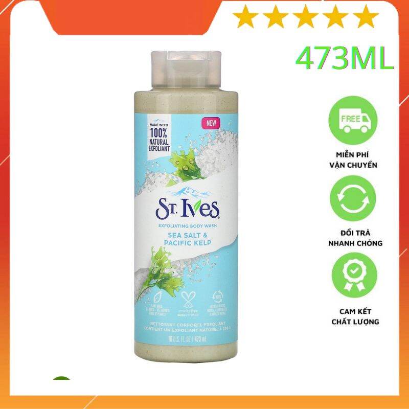 [Hcm]Sữa Tắm St.ives Muối Và Tảo Biển 473Ml