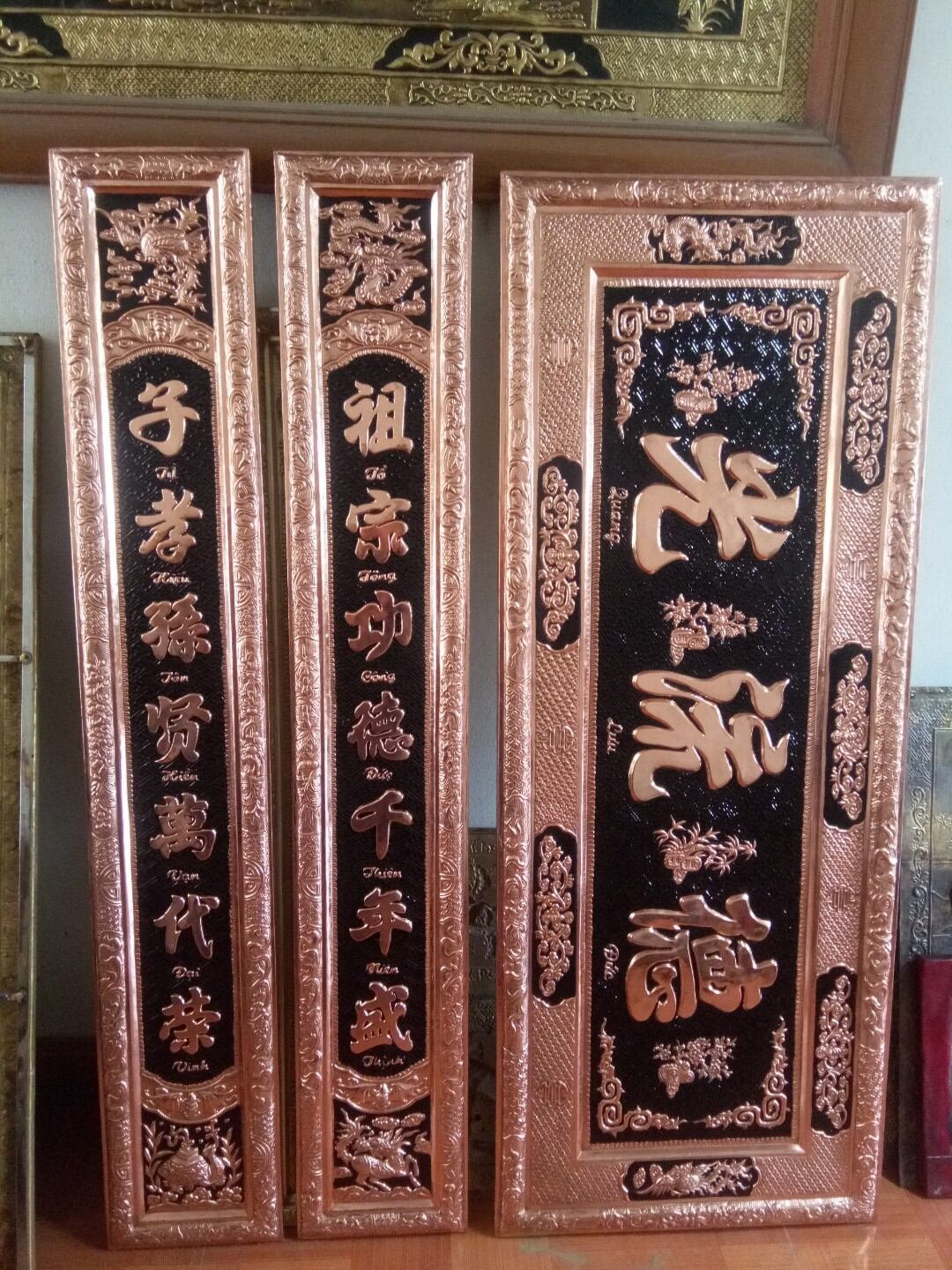 HOÀNH PHI CÂU ĐỐI( Đồng Đỏ Hàng Chất)