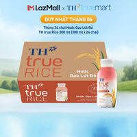 Thùng 24 chai nước gạo lứt đỏ TH true RICE 300 ml (300 ml x 24)