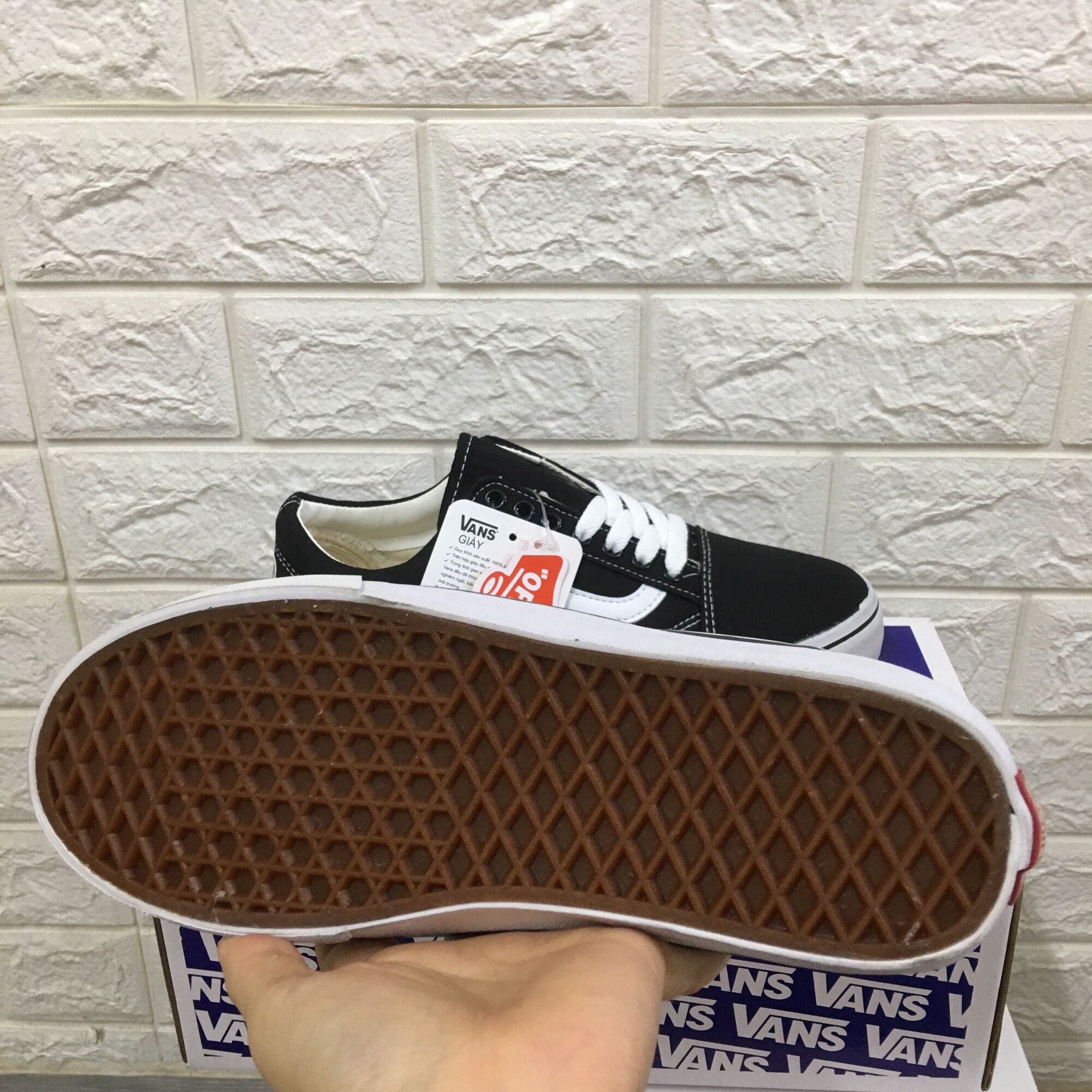 Giày van old skool đen trắng size 36->43 NAM NỮ
