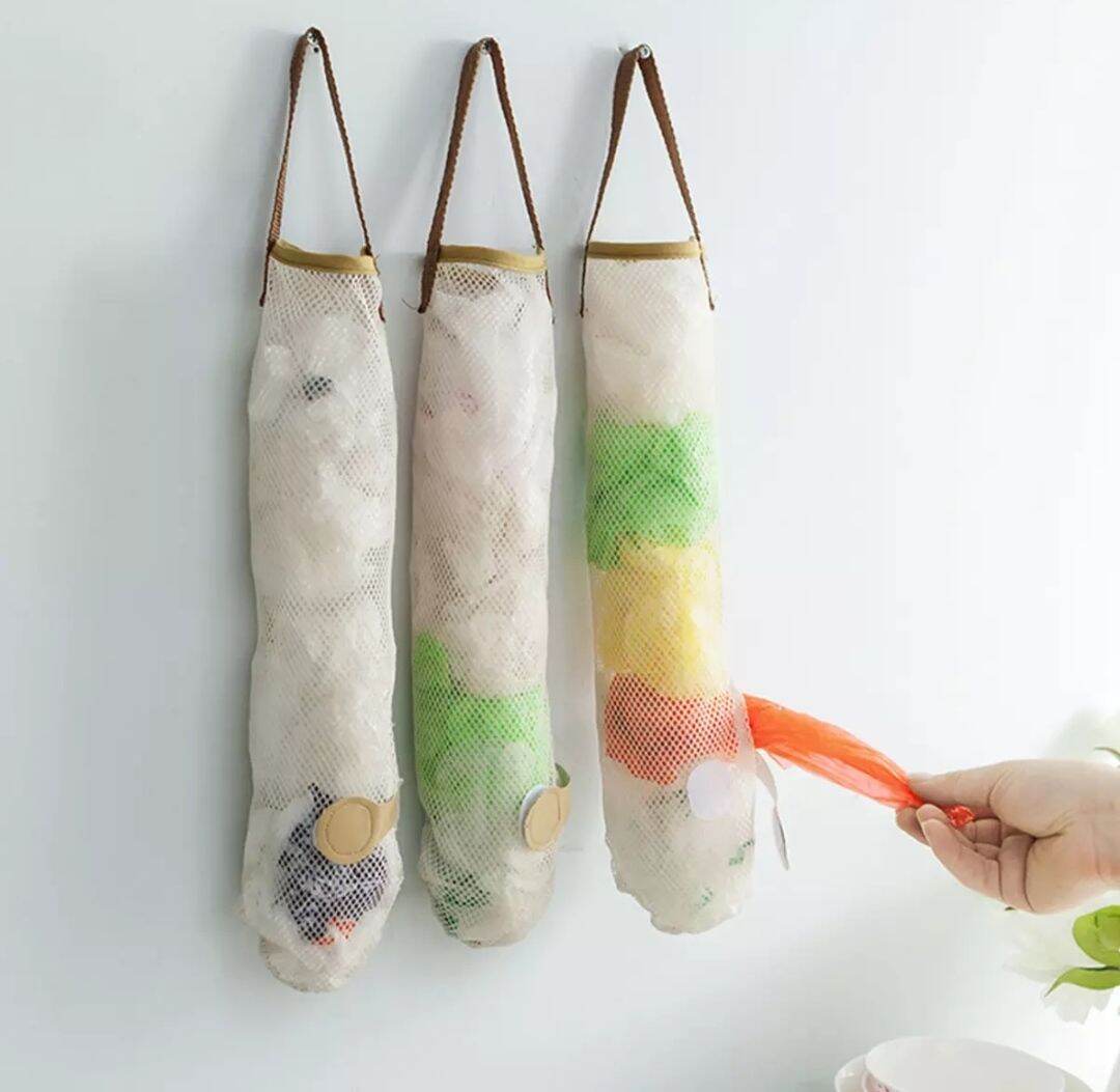 Túi lưới treo tường đựng hành, tỏi,...