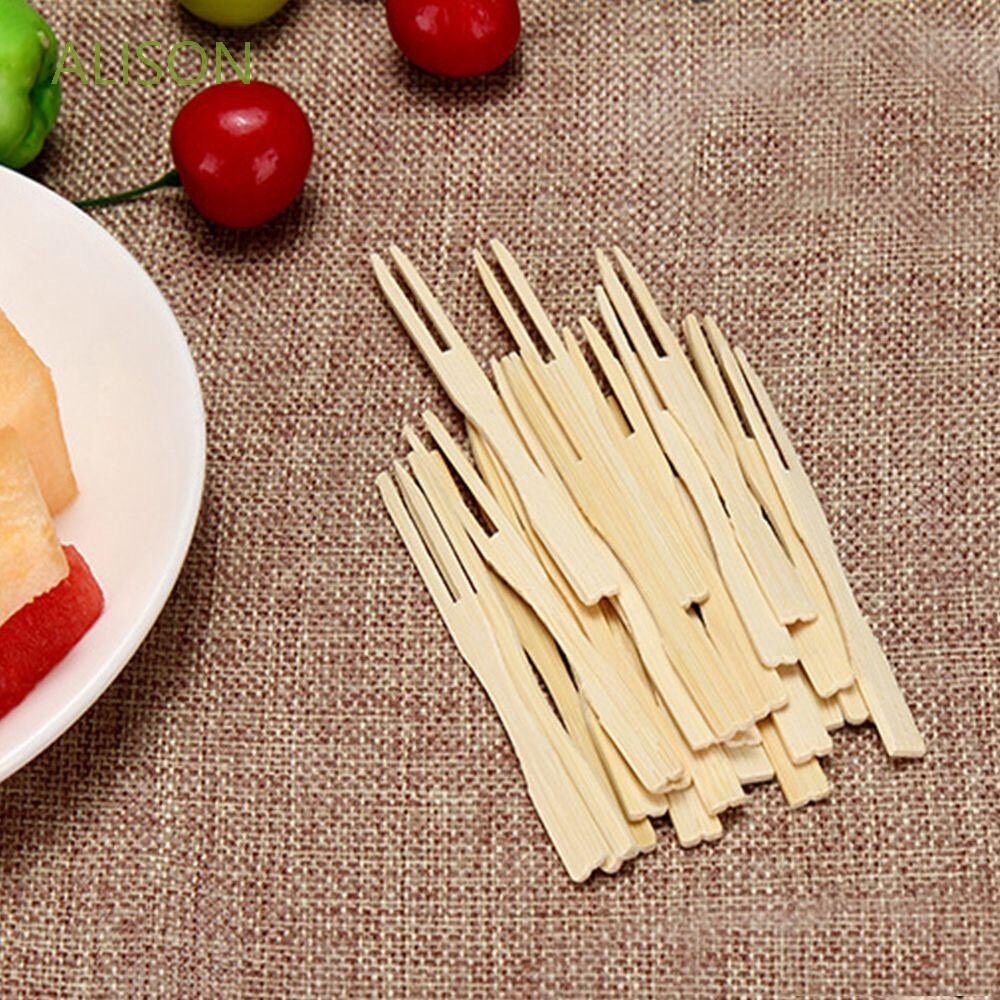 100 nĩa gỗ 9cm ăn trái cây dùng 1 lần an toàn tiện lợi