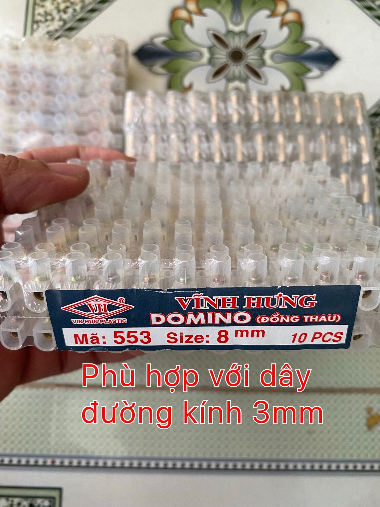 Combo 12 domino nối dây điện 8mm, 10mm, 12mm