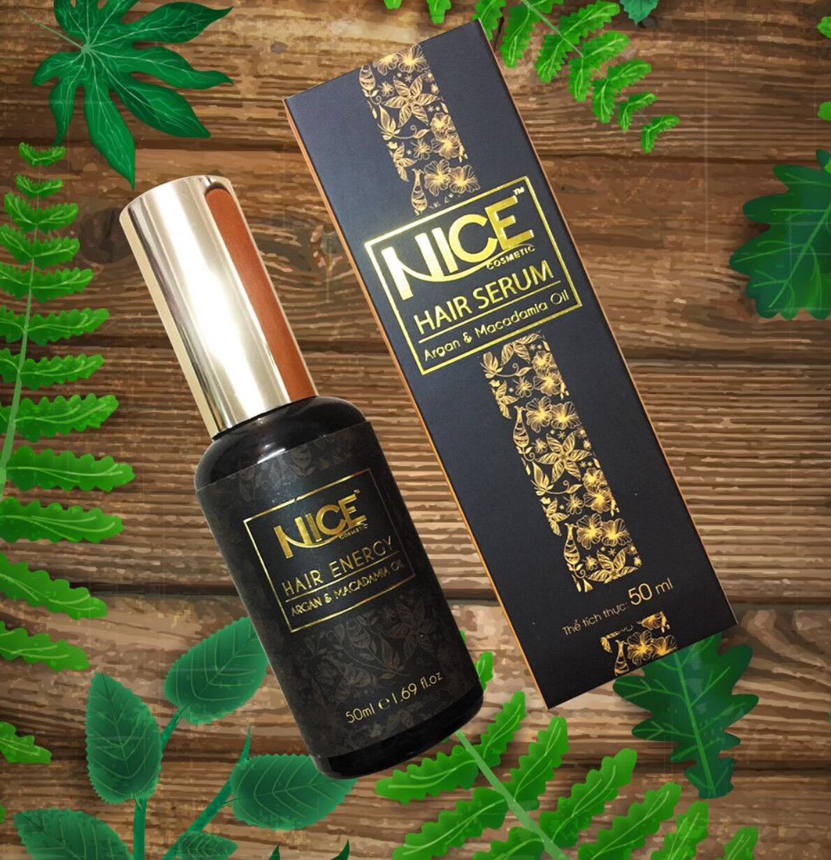 Serum Dưỡng Tóc Nice Hair Serum Argan & Macamadia Oil ,50ml