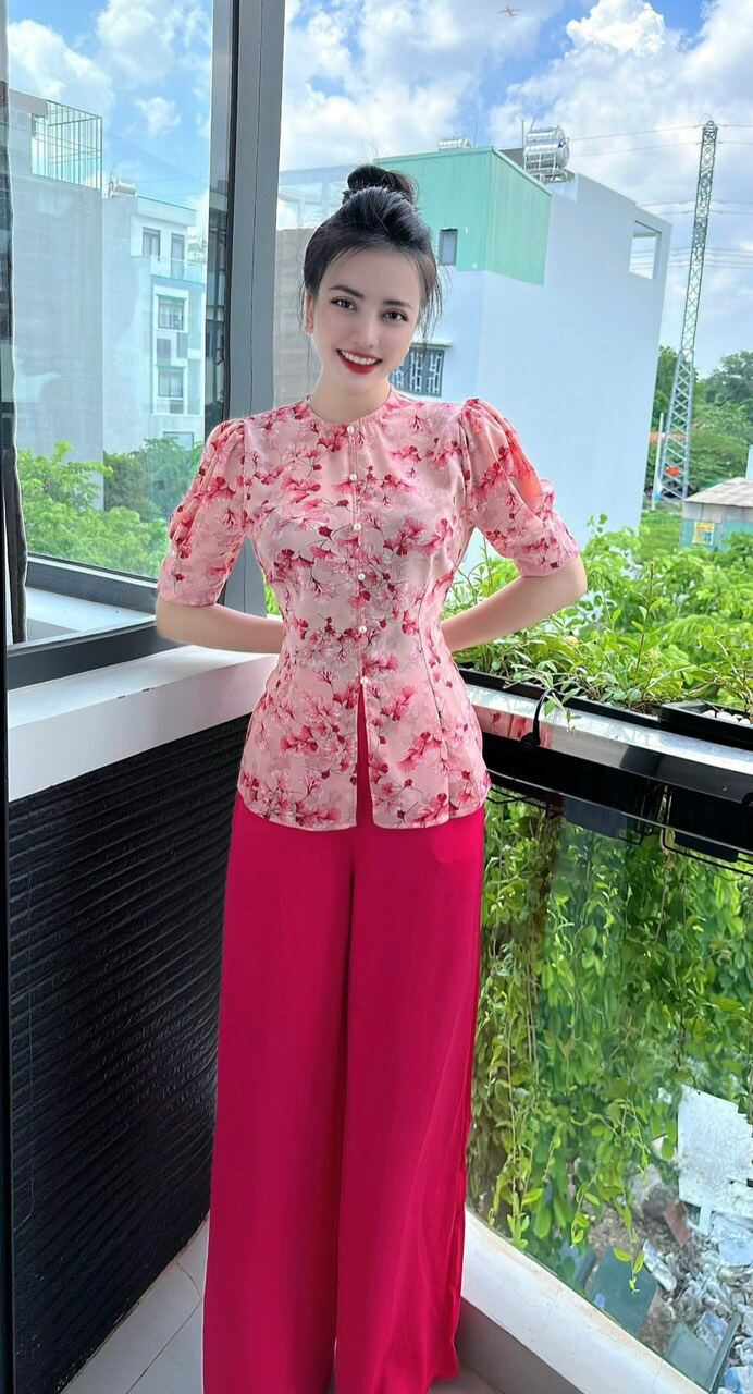 Đồ lam đi chùa/ bộ bà ba lụa mengo tay búp