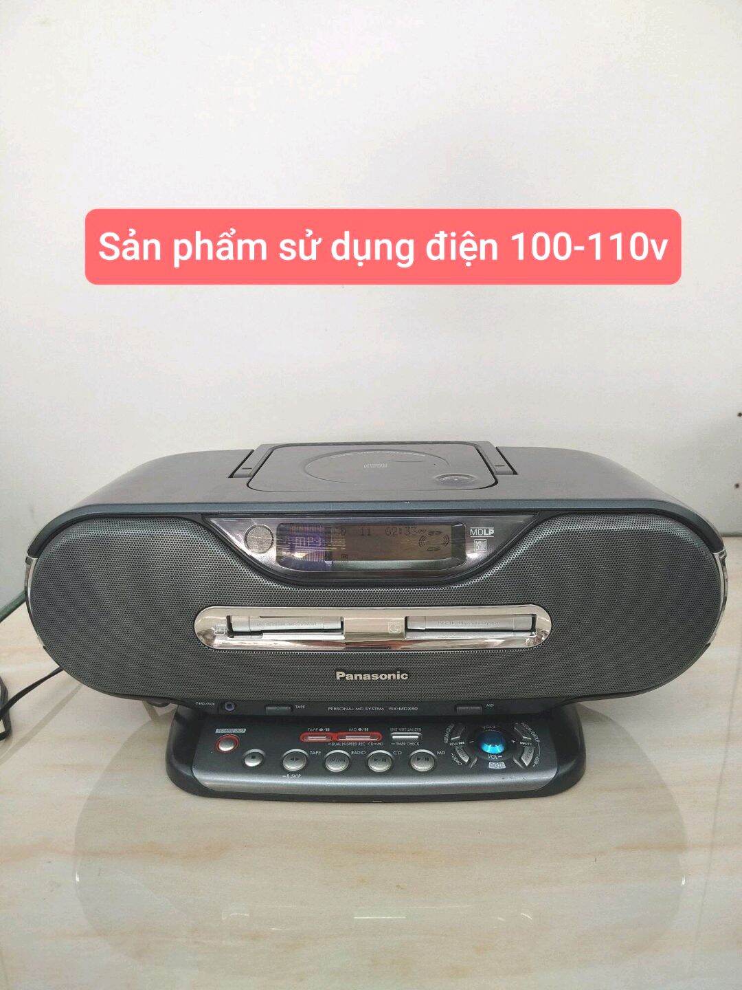 Đài radio, cassette, CD, MD Panasonic model RX-MDX80, hàng si Nhật