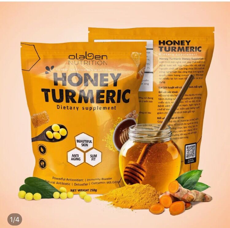 Viên tinh nghệ mật ong sữa ong chúa Honey Turmeric Olaben Nutrition