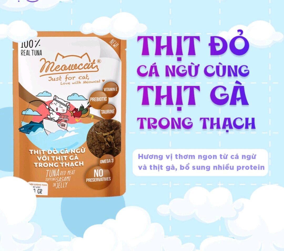 Pate meowcat 70g cho mèo 9 vị