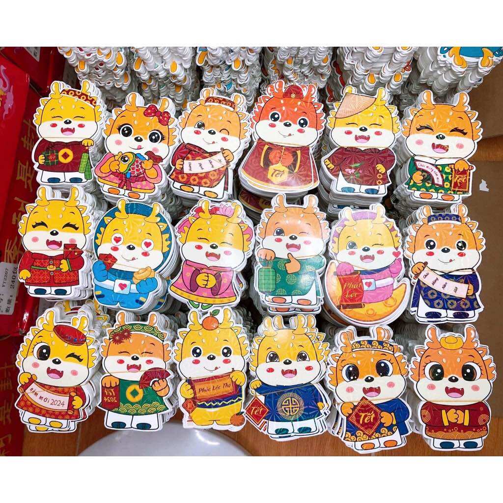 Bao lì xì chibi rồng tết 2024