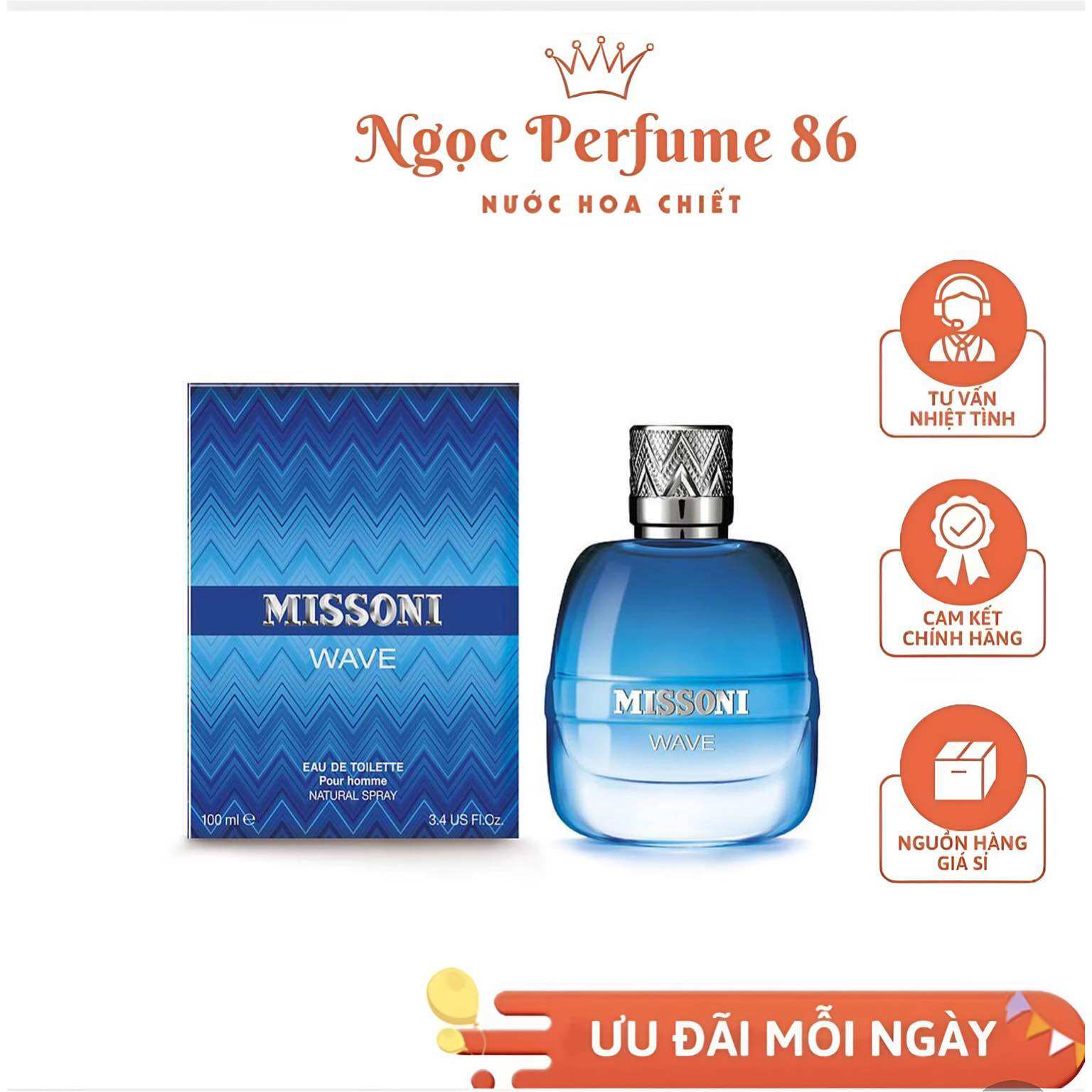 10ml Nước hoa Missoni wave edt - Nước hoa nam