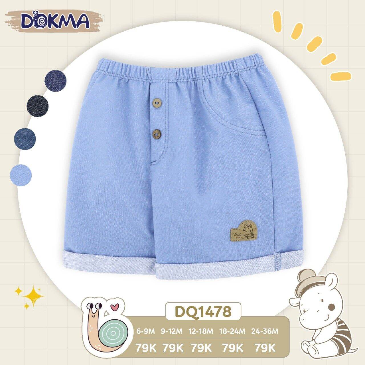 Quần đùi giả bò Dokma bé trai 9-36M