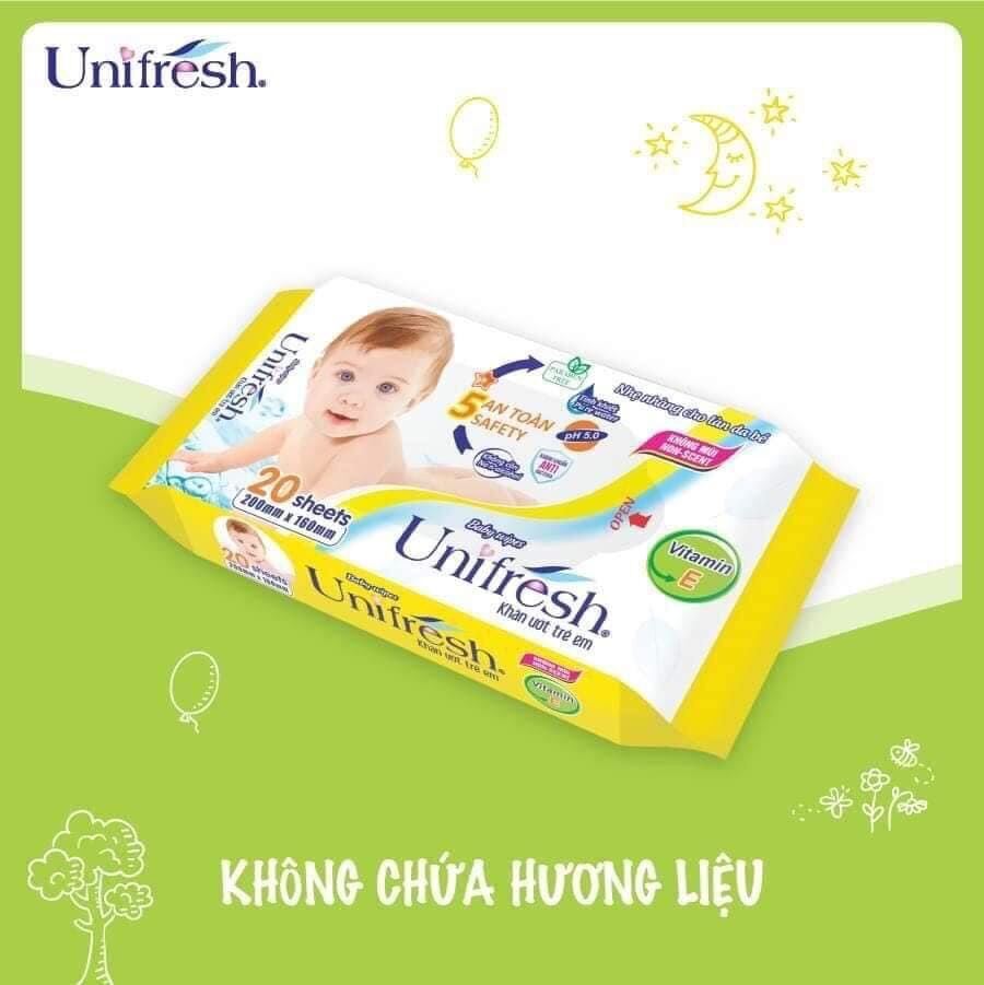 Combo 3 gói khăn ướt Unifresh không mùi