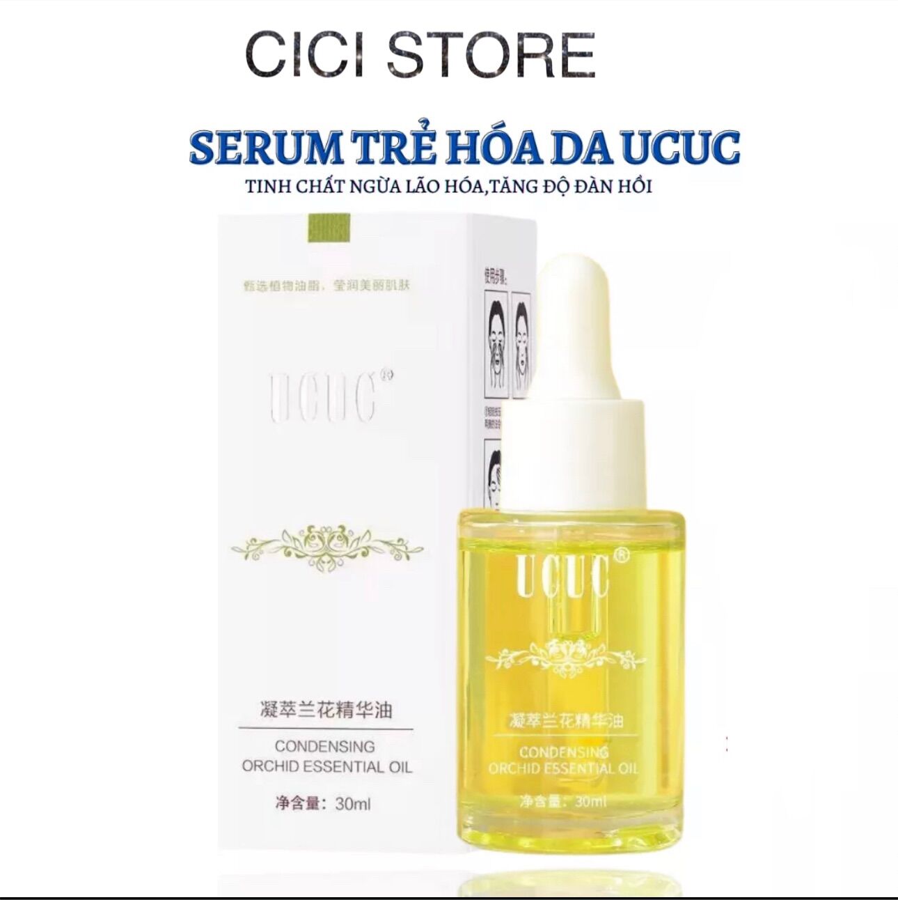 Serum trẻ hóa da UCUC,tinh chất ngừa lão hóa,tăng độ đàn hồi 30ml