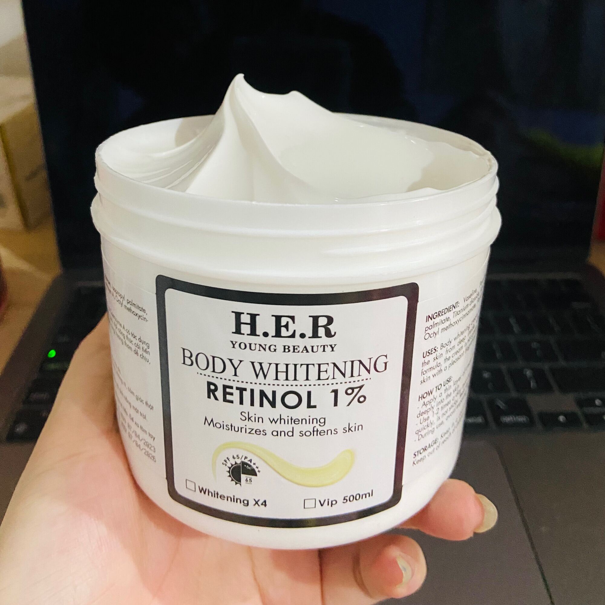 Kem Dưỡng Trắng Da Body HER RETINOL 500GR