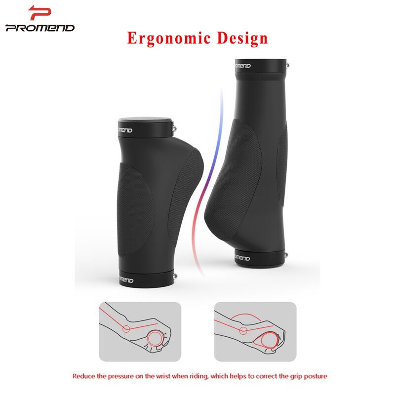 Tay Nắm Xe Đạp MTB Promend Bằng Cao Su Míc Nhôm Chống Trượt