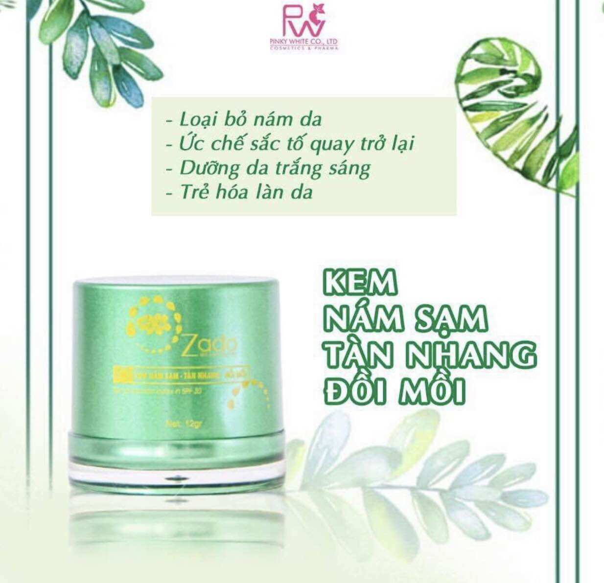 Kem Zado Nám Sạm Tàn Nhang Đồi Mồi ,12gram