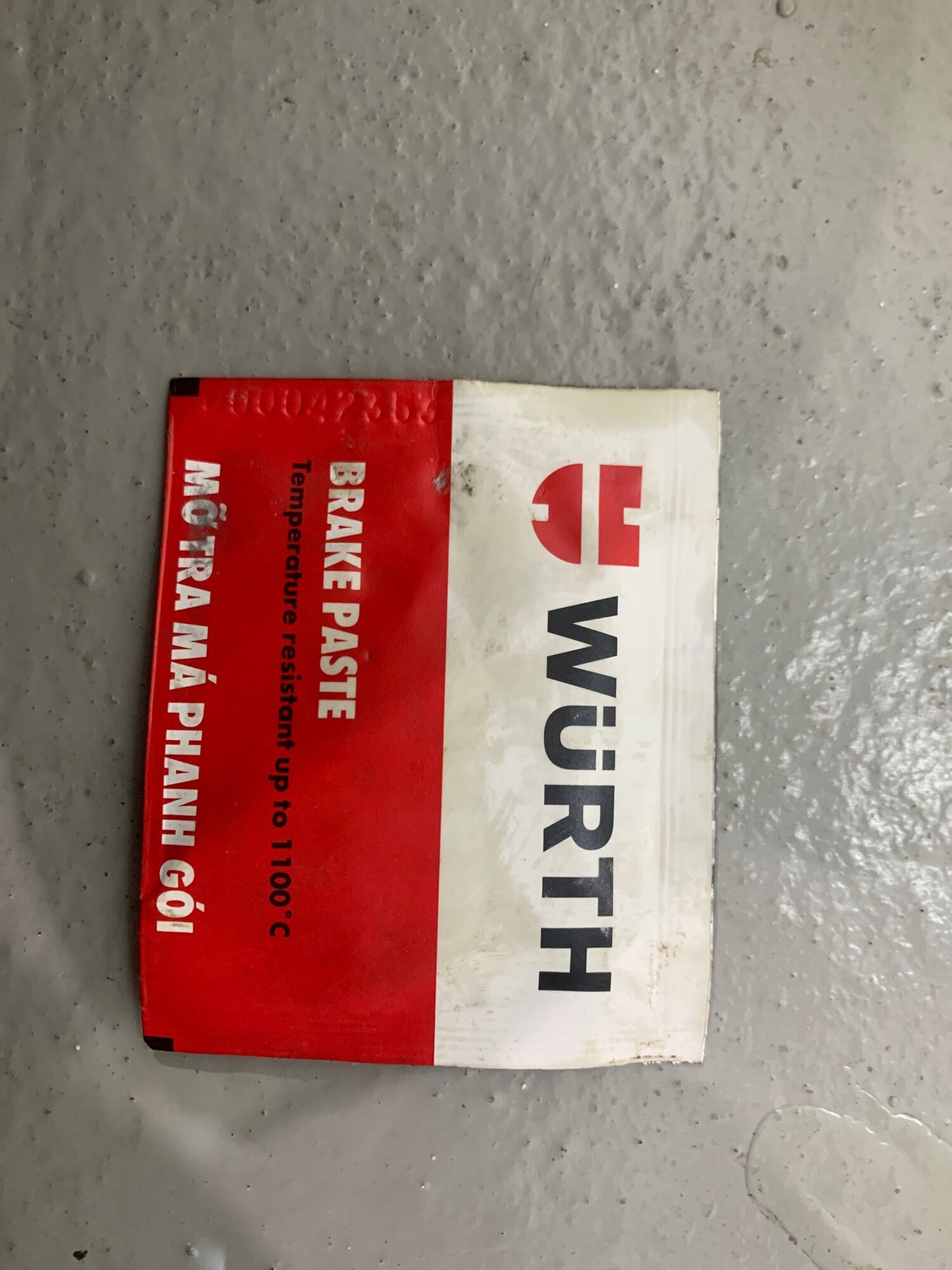 Mỡ tra má phanh, mỡ tra ắc phanh thắng gói 5.5g Wurth nhập Đức (đvt: 1 gói)