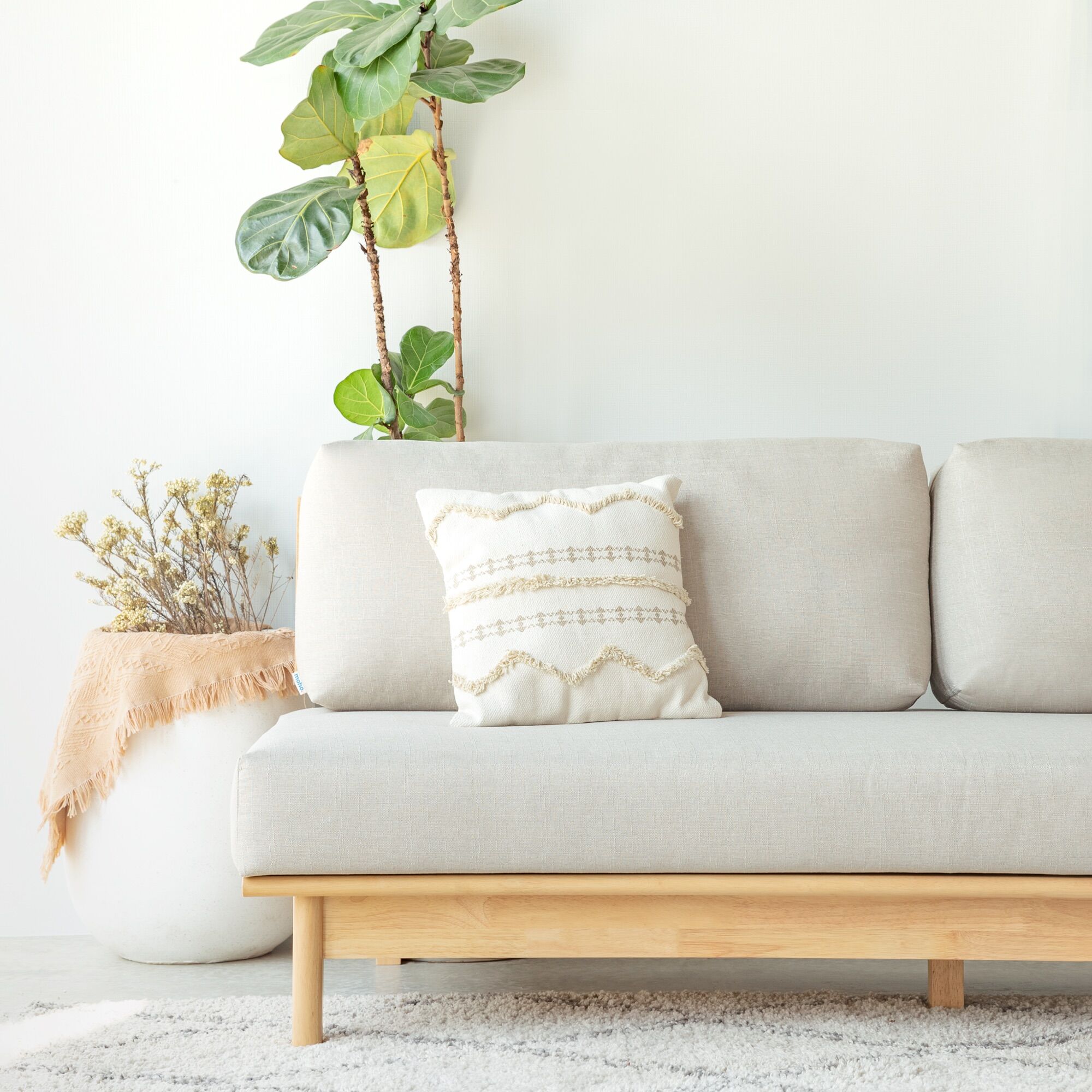 Ghế Sofa Gỗ Cao Su Tự Nhiên MOHO VLINE 601