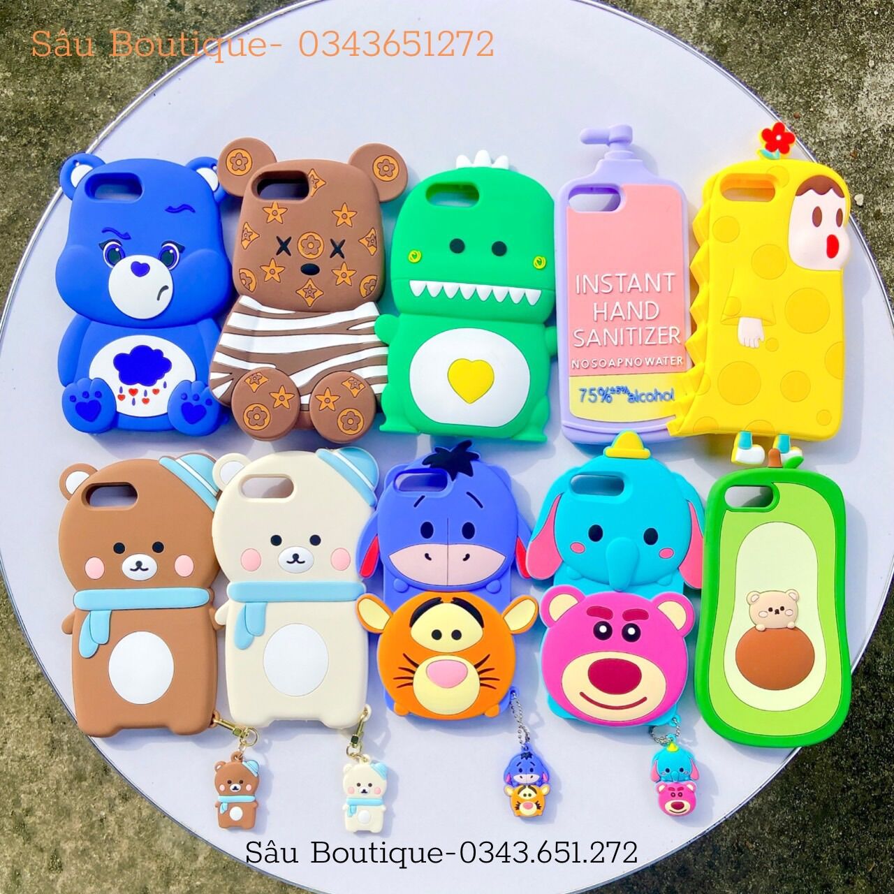 Ốp lưng iphone silicon hình thú combo 1 ip 6/ 6s/ 6plus/ 6splus/ 7/ 7plus/ 8/ 8plus