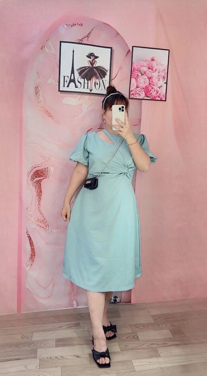 Đầm Xoắn eo Siêu che bụng Bigsize 60kg đến 95kg