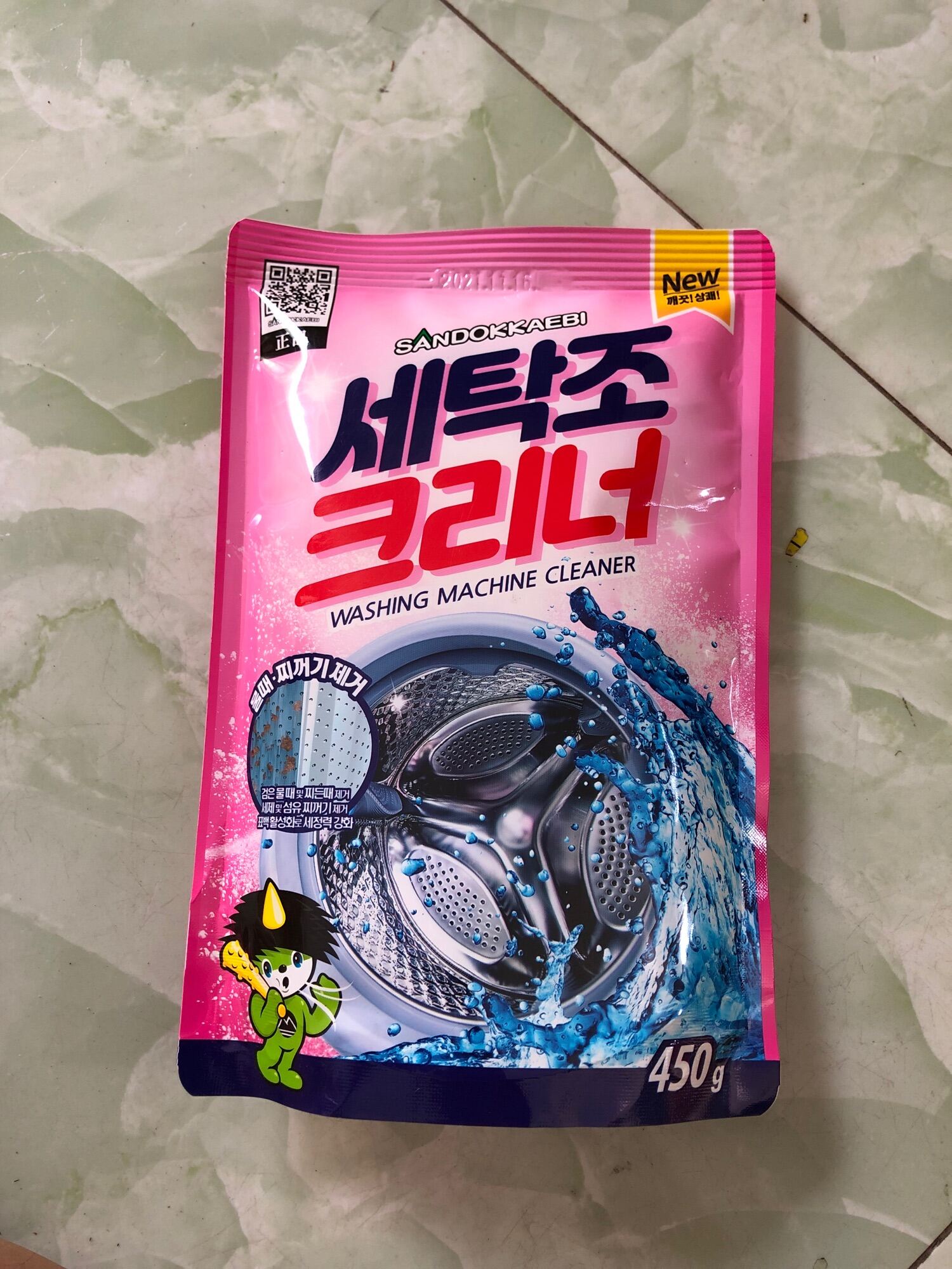 Bột tẩy lồng máy giặt Hàn Quốc Sandokkaebi 450g