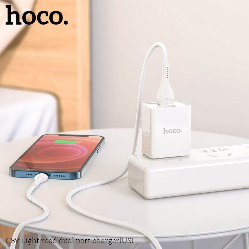 Cóc sạc 2 cổng USB 2.1A - HOCO C89